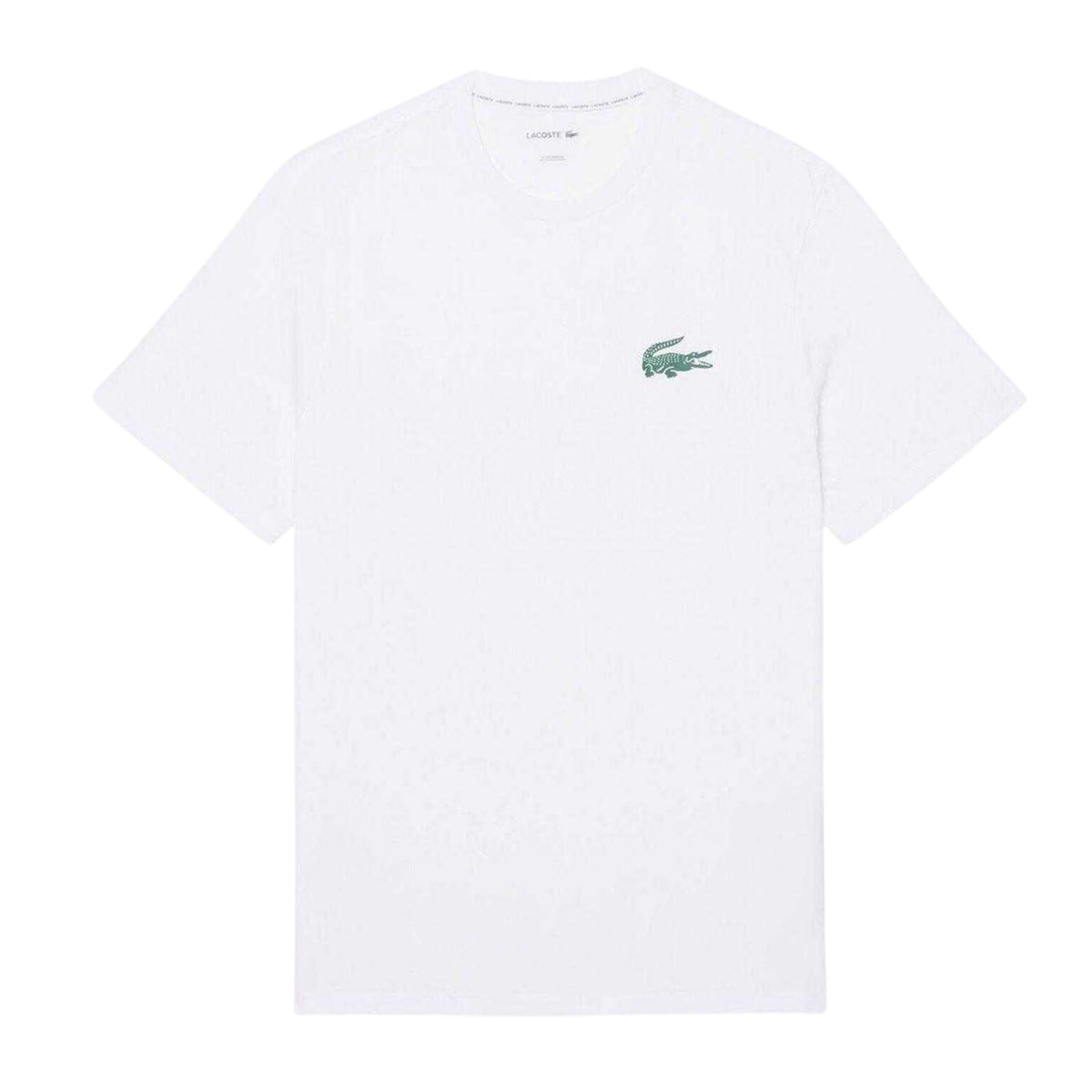 Lacoste Mens Croc Pyjama Top White