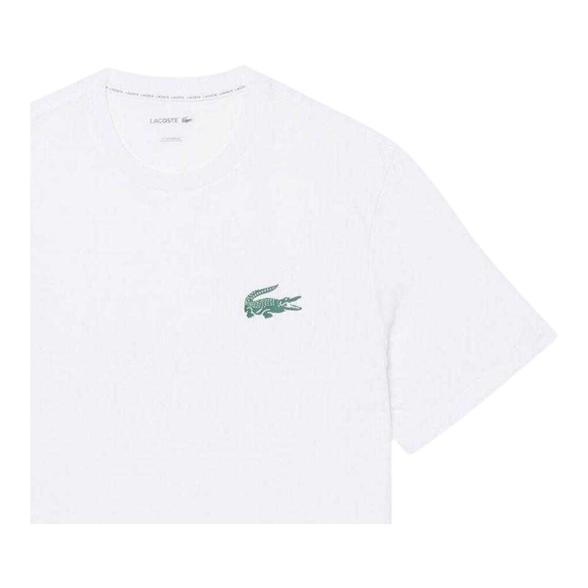 Lacoste Mens Croc Pyjama Top White