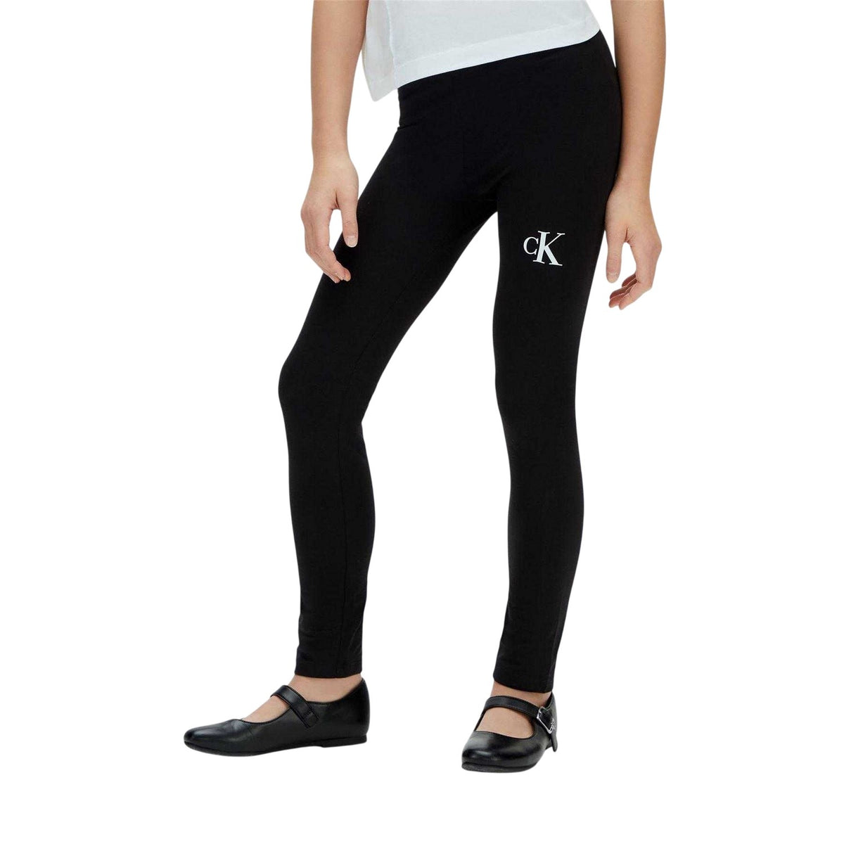 Calvin Klein Girls Jeans Logo Leggings Black