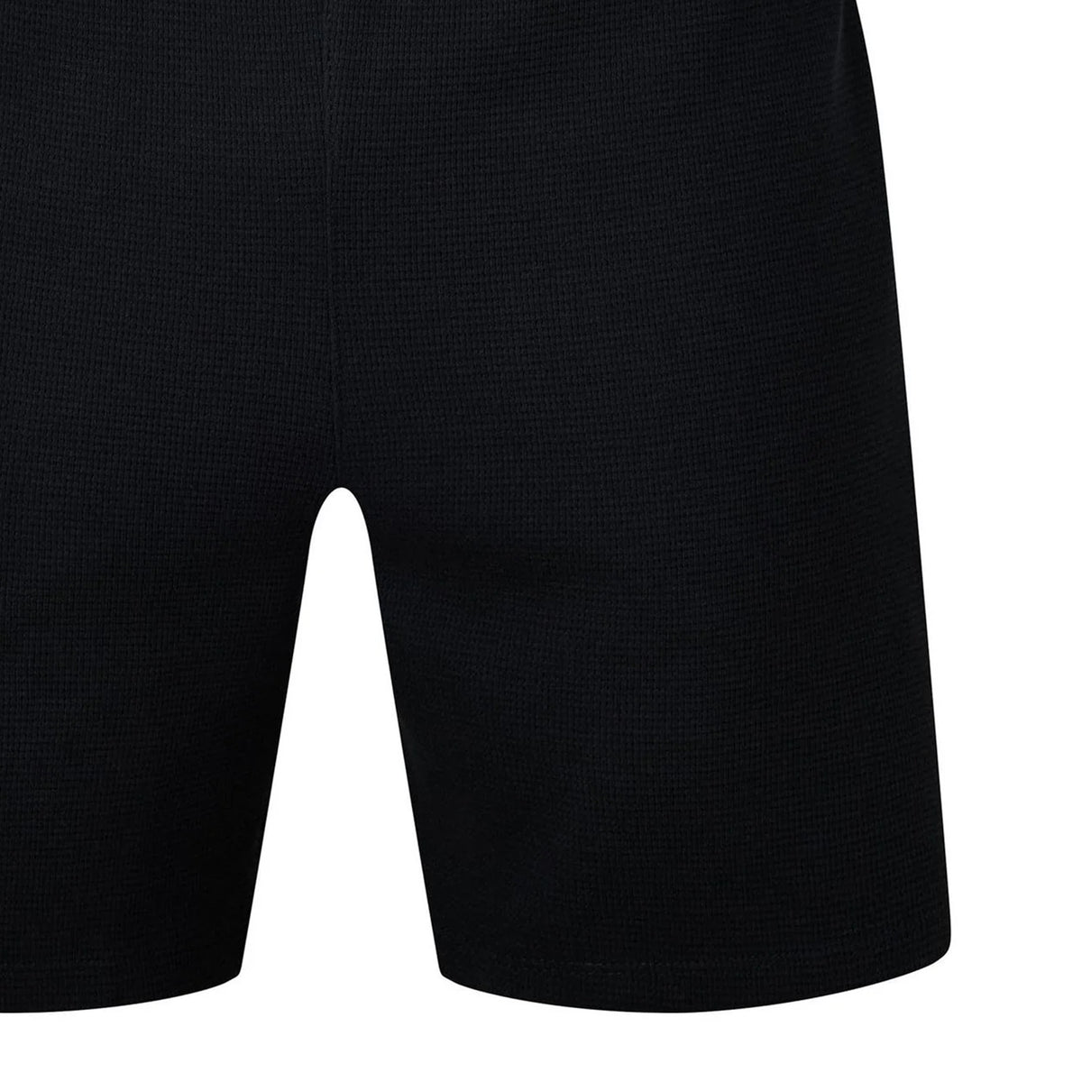 Lacoste Mens Waffle Relaxed Fit Pyjama Shorts Black