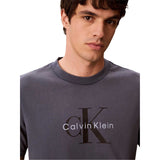 Calvin Klein Mens Acid Wash Crew Neck T-Shirt Blue