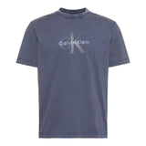Calvin Klein Mens Acid Wash Crew Neck T-Shirt Blue