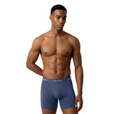 Calvin Klein Mens Cotton Blend Boxer Briefs (Pack of 3) Blue/Green/Grey