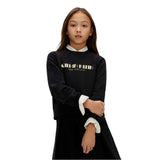 Calvin Klein Kids Glitter Logo Regular Sweatshirt Black
