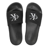 Calvin Klein Womens Embroidered Logo Sliders Triple Black