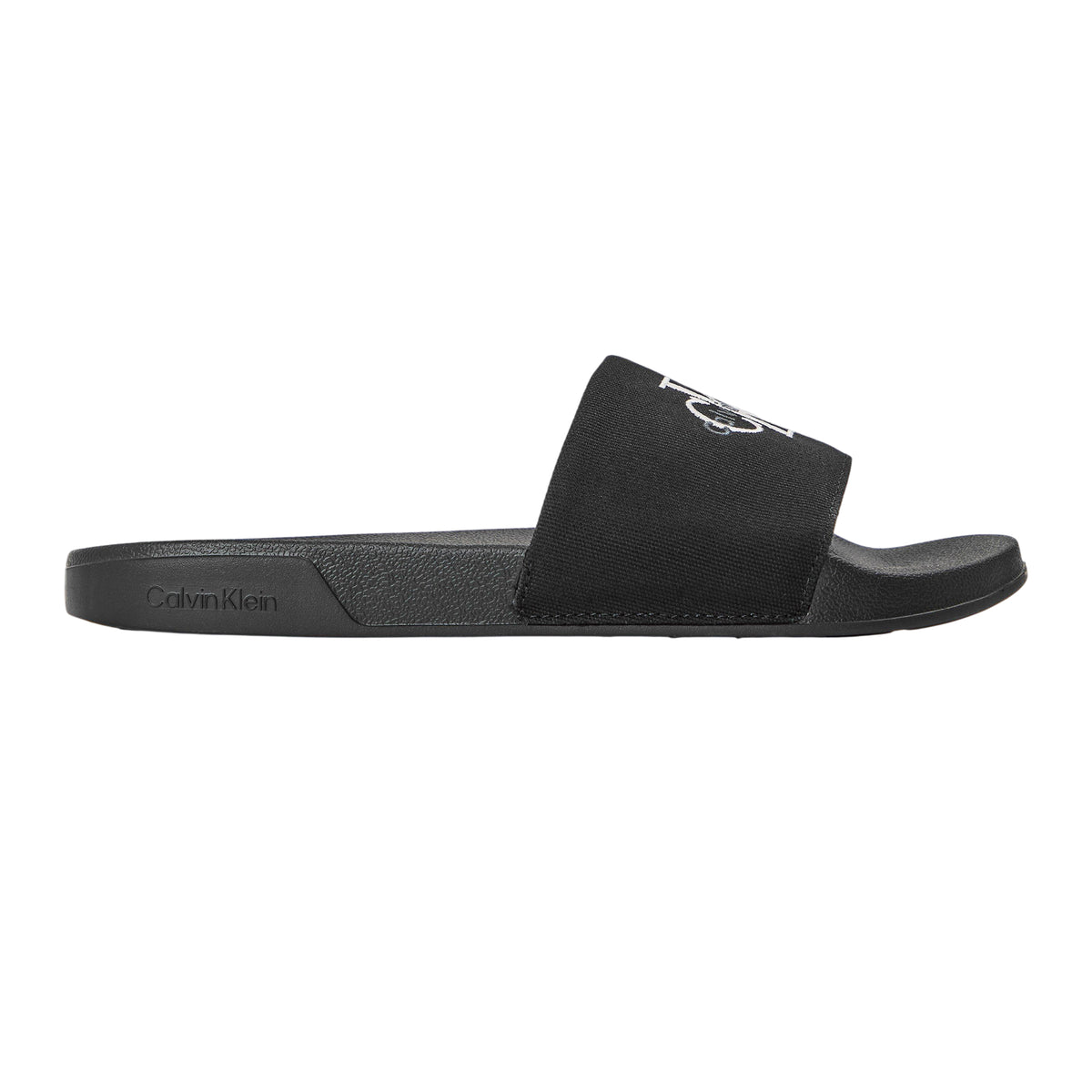 Calvin Klein Womens Embroidered Logo Sliders Triple Black