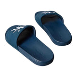 Calvin Klein Mens Logo Slip-on Flat Sliders Navy
