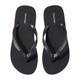 Calvin Klein Womens Logo Flip Flops Triple Black