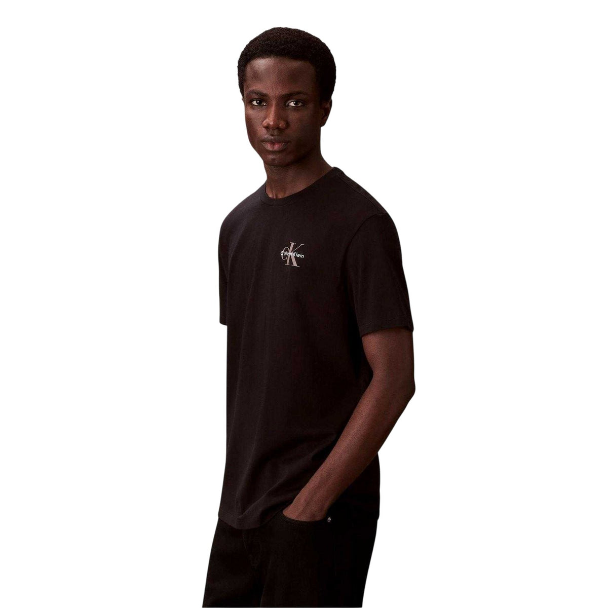 Calvin Klein Mens Micro Logo T-Shirt Black