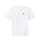 Calvin Klein Mens Mono Back Print Regular T-Shirt Bright White