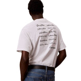 Calvin Klein Mens Script Relaxed Fit T-Shirt Bright White