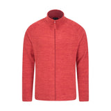 Mountain Warehouse Mens Snowdon II Full Zip Fleece Jacket Dark Red