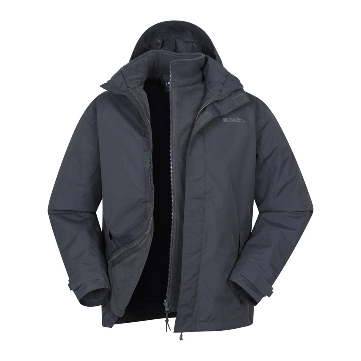Mountain Warehouse Mens Fell II 3 in 1 Jacket Grey
