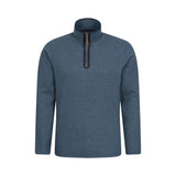 Mountain Warehouse Mens Beta Contrast Zip Top Light Blue