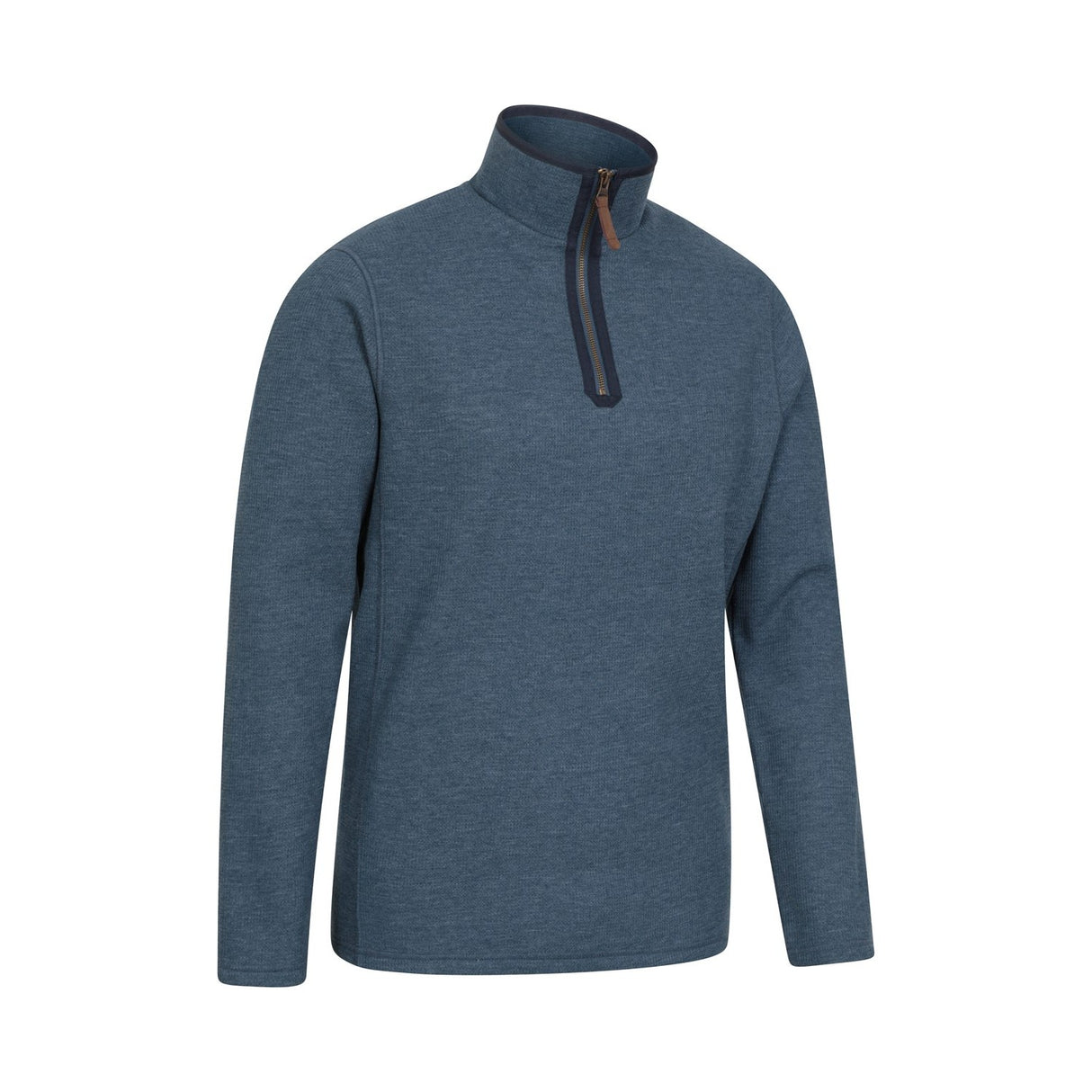 Mountain Warehouse Mens Beta Contrast Zip Top Light Blue