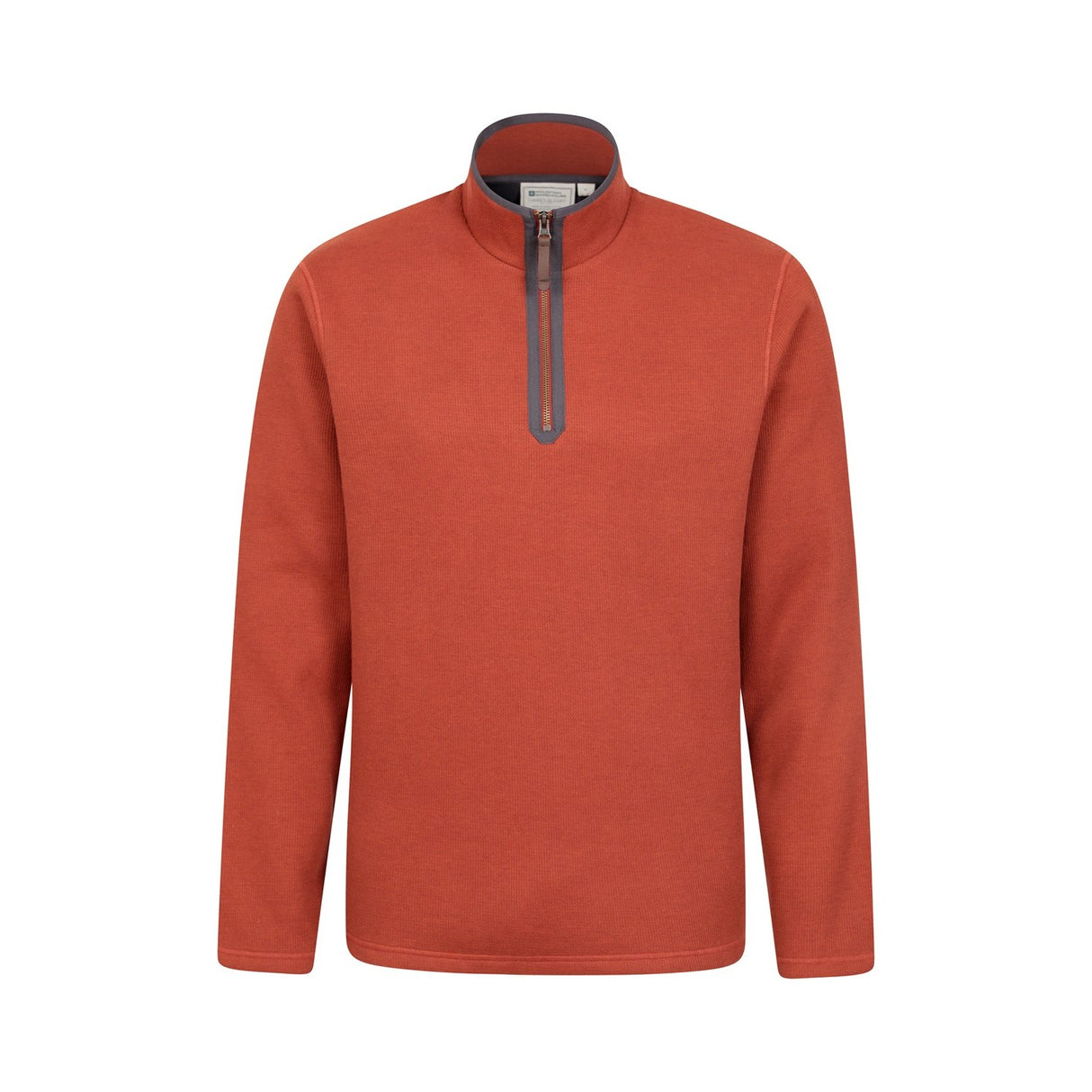 Mountain Warehouse Mens Beta Contrast Zip Top Rust