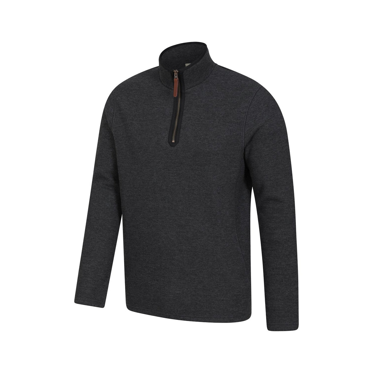 Mountain Warehouse Mens Beta Contrast Zip Top Charcoal