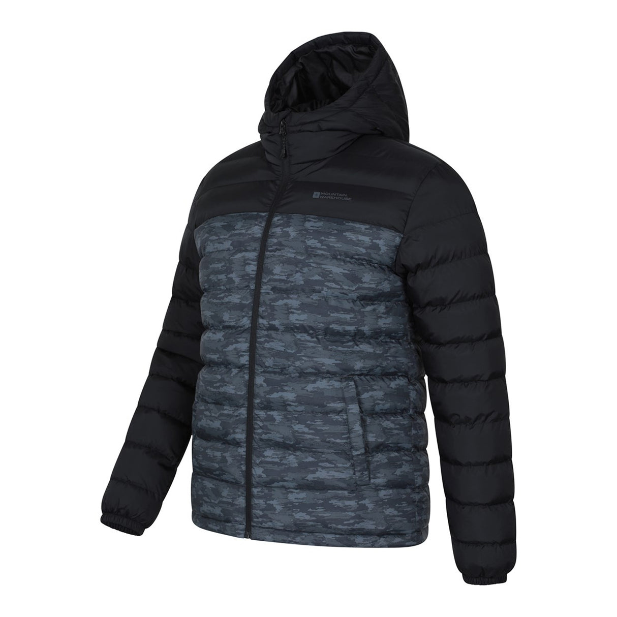 Mountain Warehouse Mens Seasons II Camo Padded Jacket Monochrome