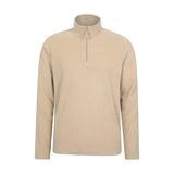 Mountain Warehouse Mens Camber II Camo Half Zip Fleece Top Off White