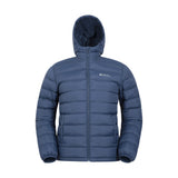 Mountain Warehouse Mens Seasons Faux Fur Lined Padded Jacket Navy