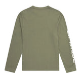 Animal Mens Tommy Back Print Organic Long-Sleeved T-Shirt Khaki Green