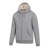 Mountain Warehouse Mens Dalton Borg Lined Full Zip Hoodie Grey