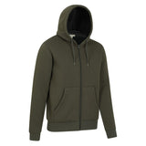 Mountain Warehouse Mens Dalton Borg Lined Full Zip Hoodie Dark Khaki