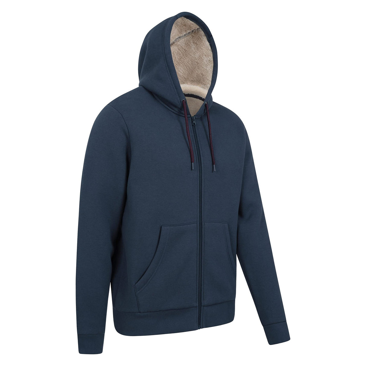 Mountain Warehouse Mens Dalton Borg Lined Full Zip Hoodie Navy