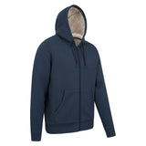 Mountain Warehouse Mens Dalton Borg Lined Full Zip Hoodie Navy