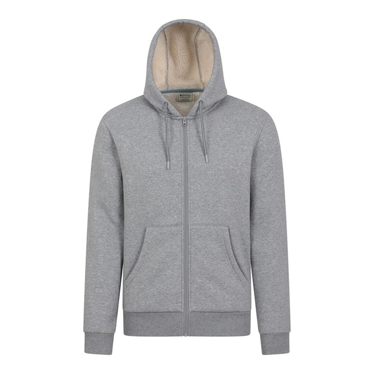 Mountain Warehouse Mens Dalton Borg Lined Full Zip Hoodie Grey
