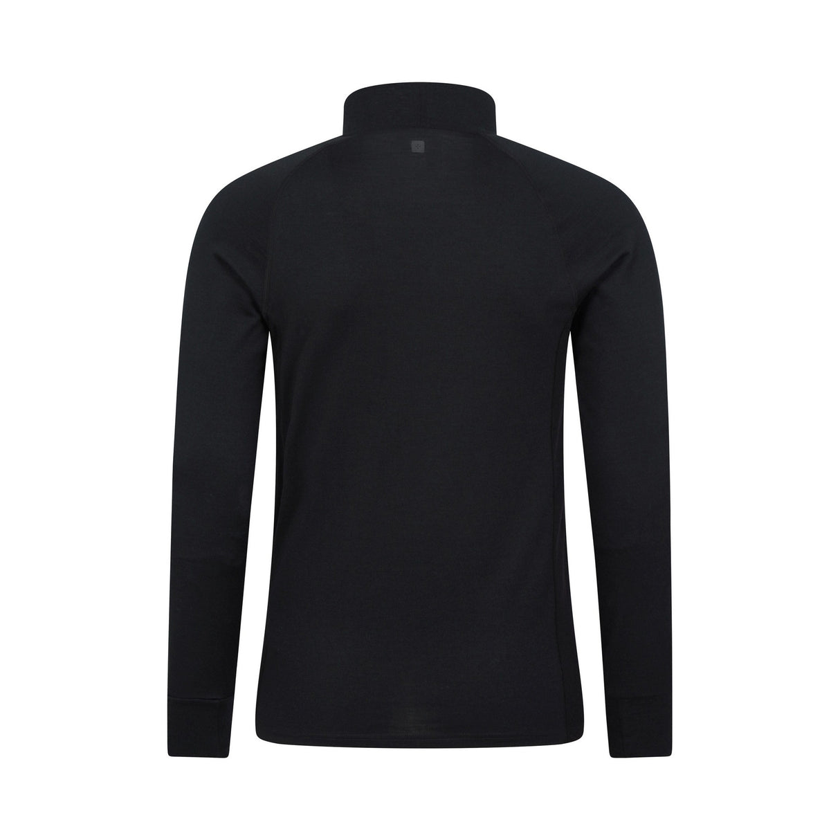 Mountain Warehouse Mens Summit Merino Wool Funnel Neck Thermal Top Black