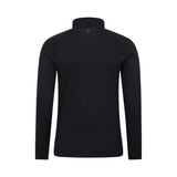 Mountain Warehouse Mens Summit Merino Wool Funnel Neck Thermal Top Black