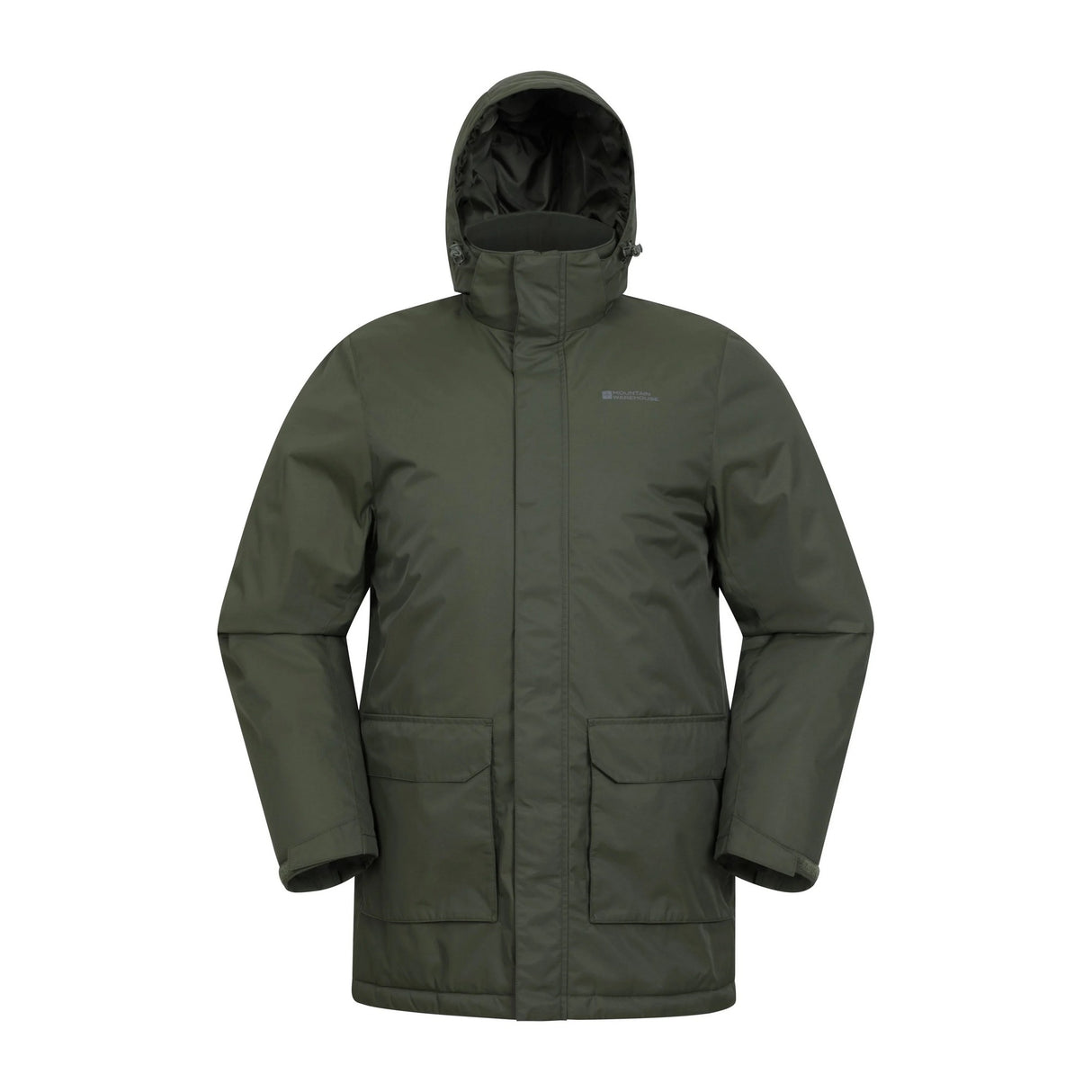 Mountain Warehouse Mens Ranger Padded Parka Khaki Green