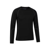 Mountain Warehouse Mens Asgard Merino Wool Base Layer Set Black