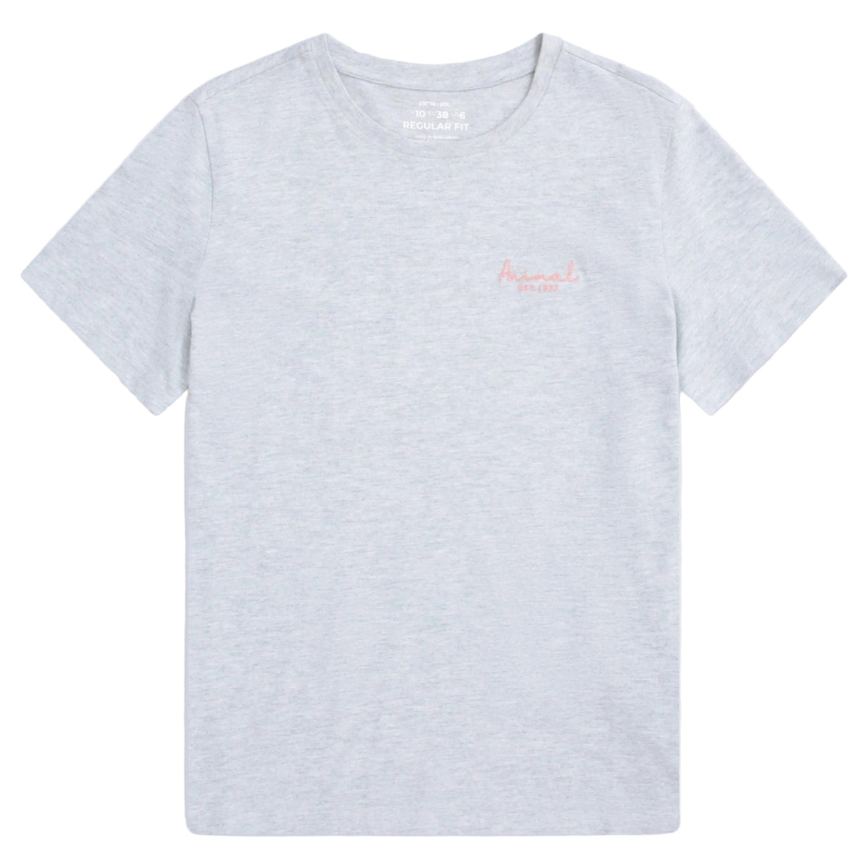 Animal Womens Marina Logo Organic T-Shirt Dark Grey