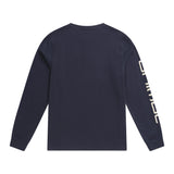 Animal Mens Tommy Graphic Print Organic Long-Sleeved T-Shirt Dark Blue