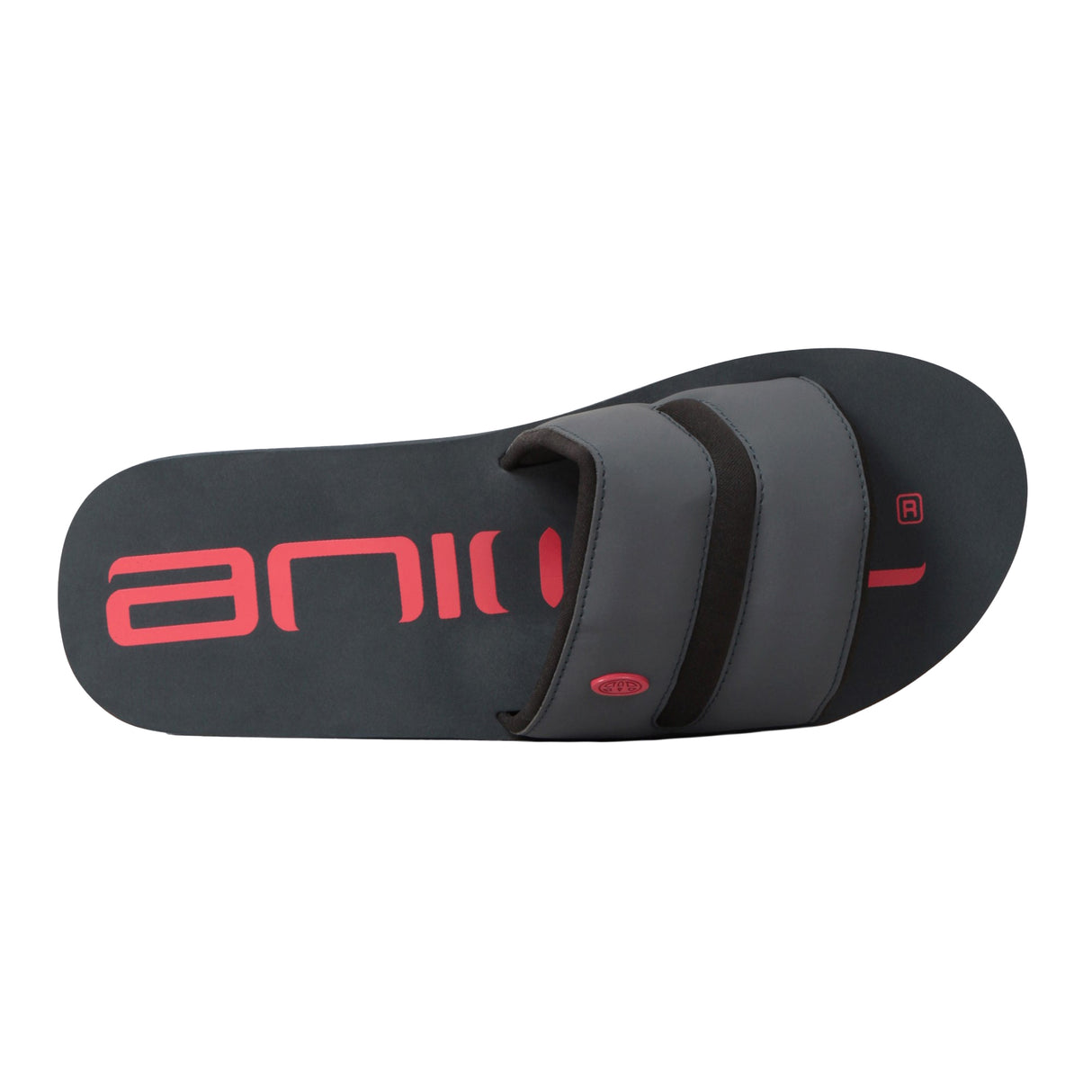 Animal Mens Wave Sliders Charcoal
