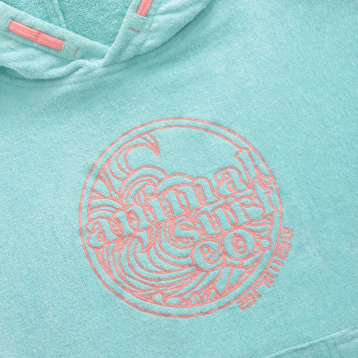 Animal Kids Gill Towelling Organic Hooded Towel Turquoise