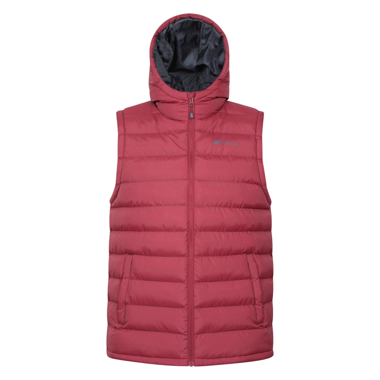 Mountain Warehouse Mens Seasons Hooded Padded Gilet Red