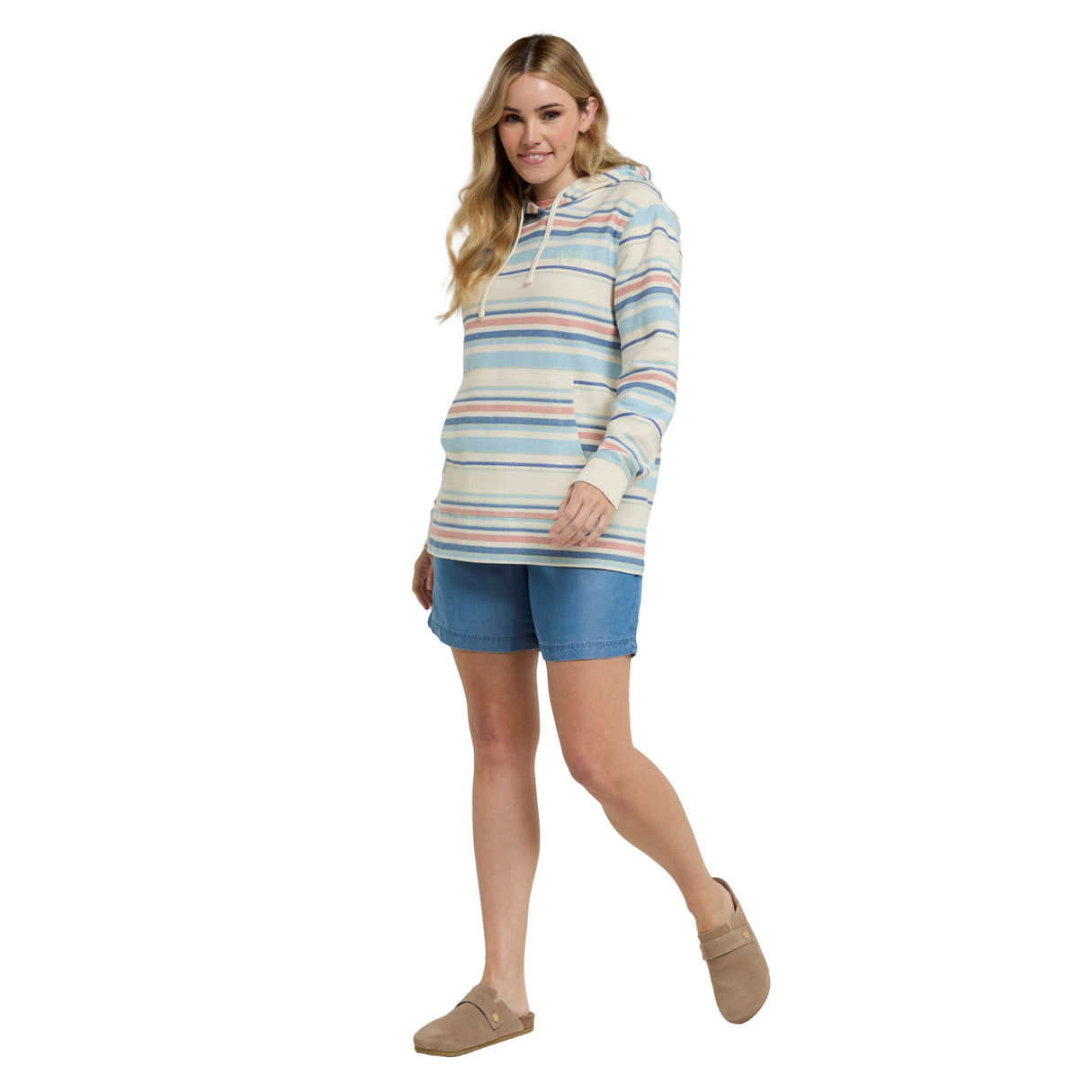 Animal Womens Lila Organic Beach Hoodie Coral