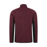 Mountain Warehouse Mens Treston Full Zip Fleece Jacket Burgundy