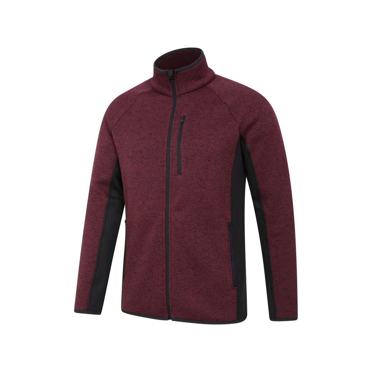Mountain Warehouse Mens Treston Full Zip Fleece Jacket Burgundy