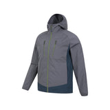 Mountain Warehouse Mens Ambit Lightweight Soft Shell Jacket Dark Grey