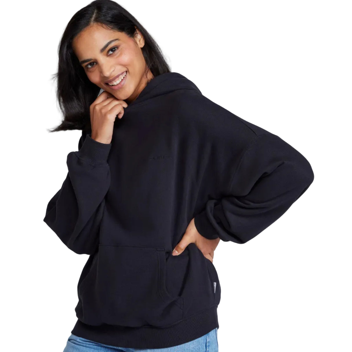 Animal Womens Idol Drop Shoulder Hoodie Jet Black