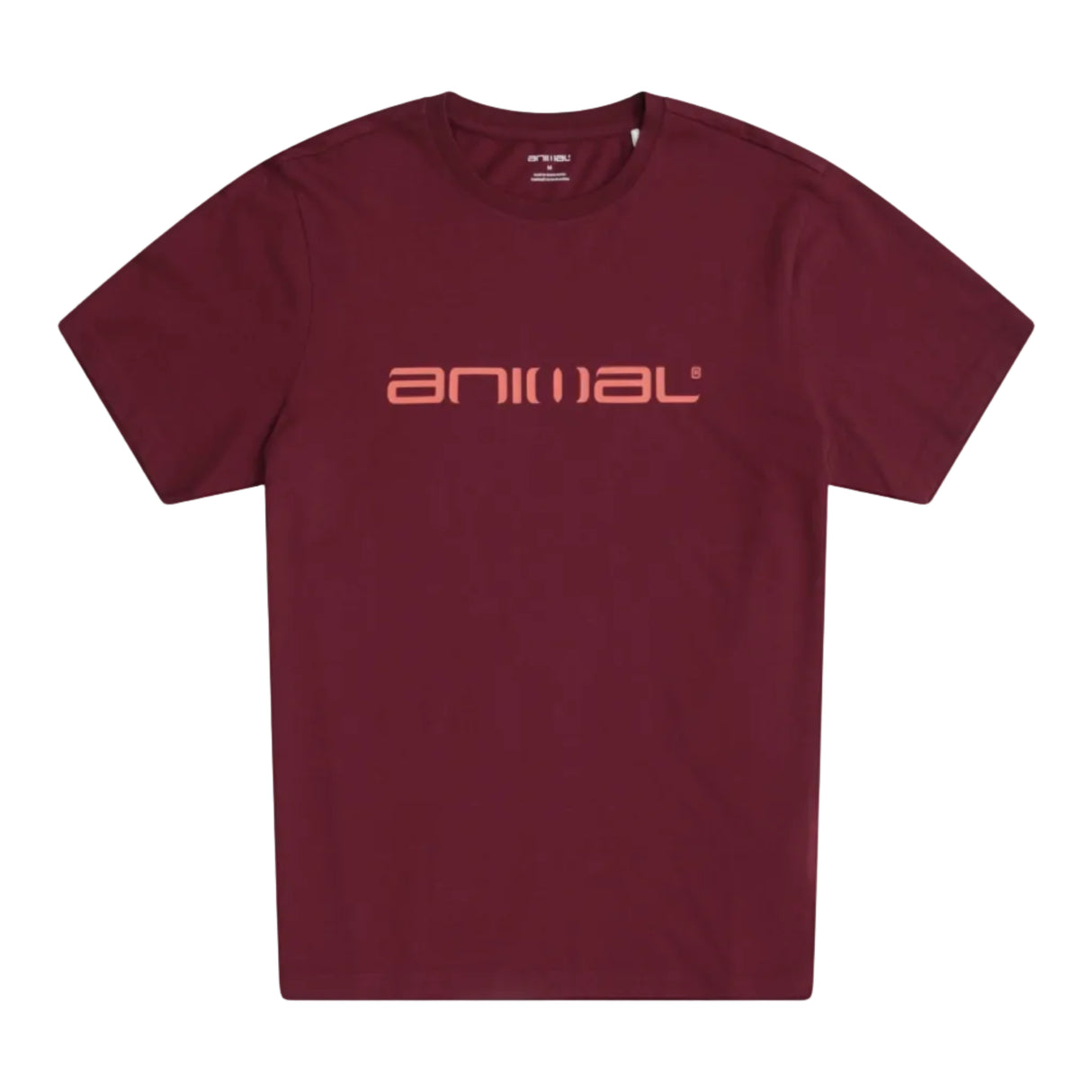 Animal Mens Classico Organic T-Shirt Dark Burgundy