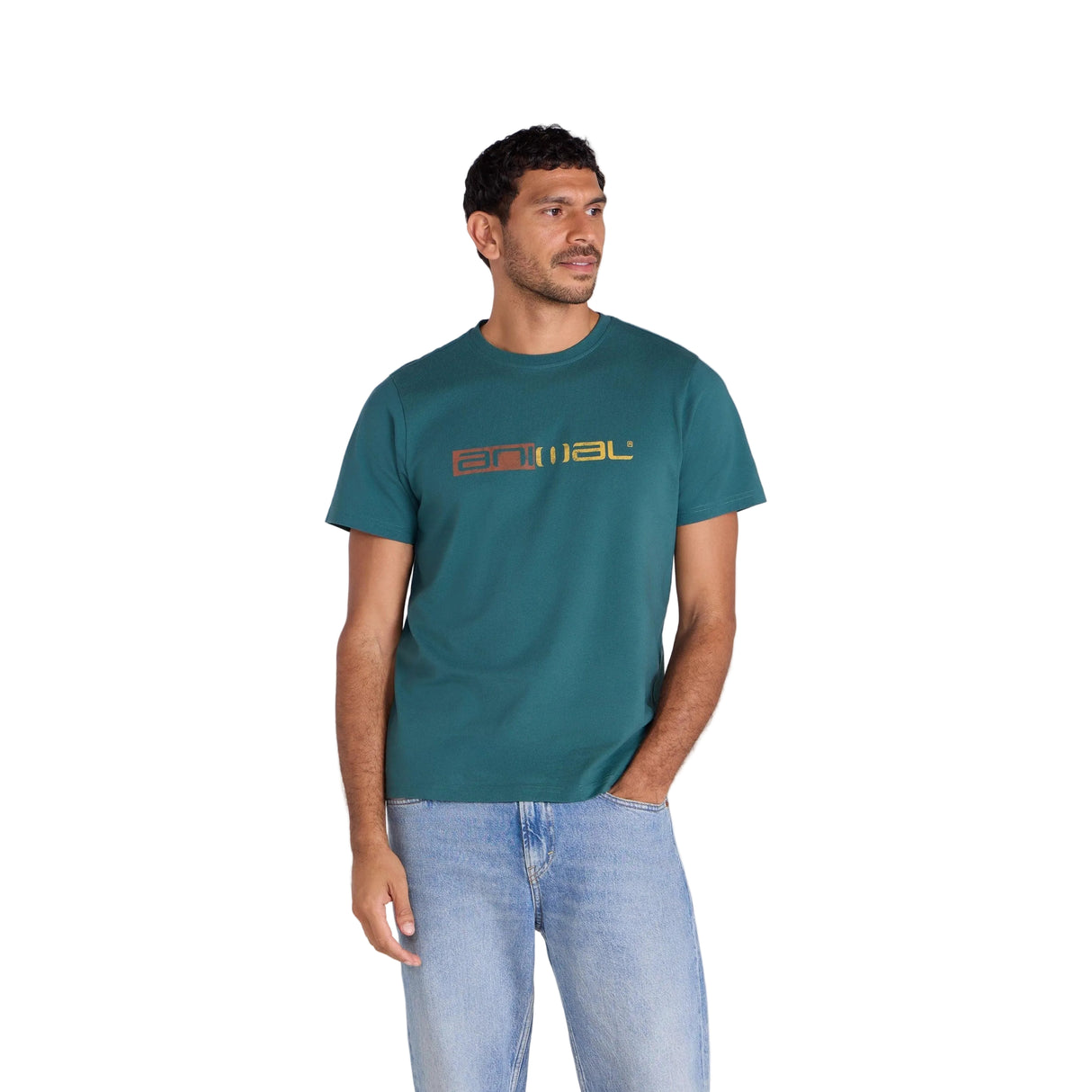 Animal Mens Classico Organic T-Shirt Teal