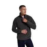 Animal Mens Stockholm Half Zip Fleece Top Dark Grey