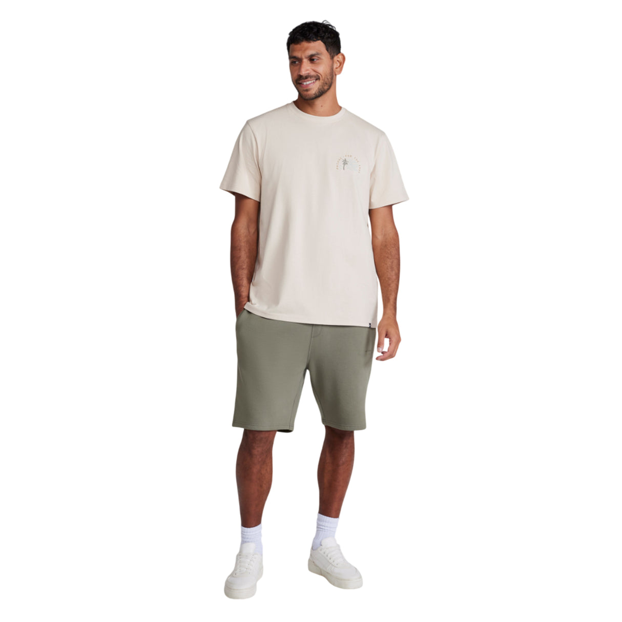 Animal Mens Driver Casual Shorts Khaki Green