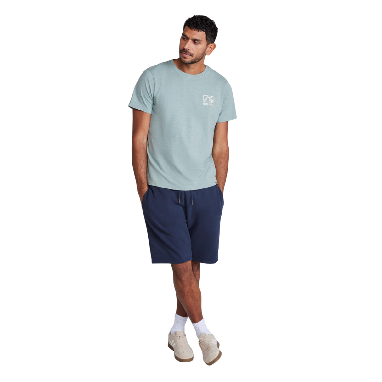 Animal Mens Driver Casual Shorts Navy