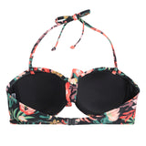 Animal Womens Docks Printed Front Tie Bikini Top Mixed